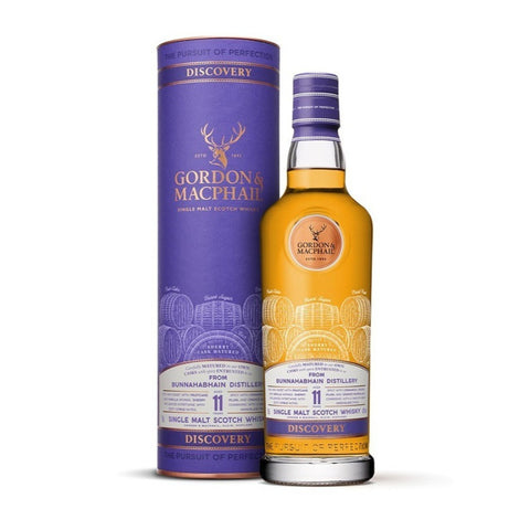 Bunnahabahain 11 Years Sherry Cask Matured Gordon & Macphail Discovery Label Islay Scottish Single Malt Whisky, ABV: 43%, 700ml