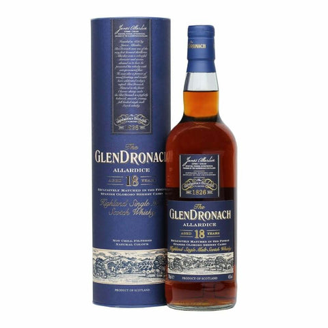 The Glendronach 18 Years Allardice Highland Scottish Single Malt Whisky, ABV: 46%, 700ml