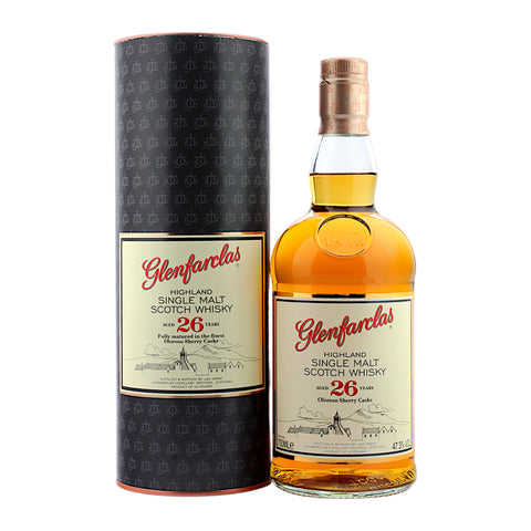 Glenfarclas 26 Years Oloroso Sherry Cask Speyside Scottish Single Malt Whisky, ABV: 47.3%, 700ml