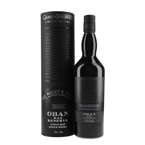 Oban Bay Reserve Game of thrones Night's Watch Highland Scottish Single Malt Whisky, ABV: 43%, 700ml