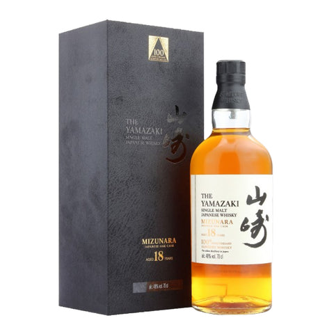 Suntory Yamazaki 18 Years Old Mizunara Japanese Oak Cask 100th Anniversary Edition Japanese Single Malt Whisky, ABV: 48%, 700ml