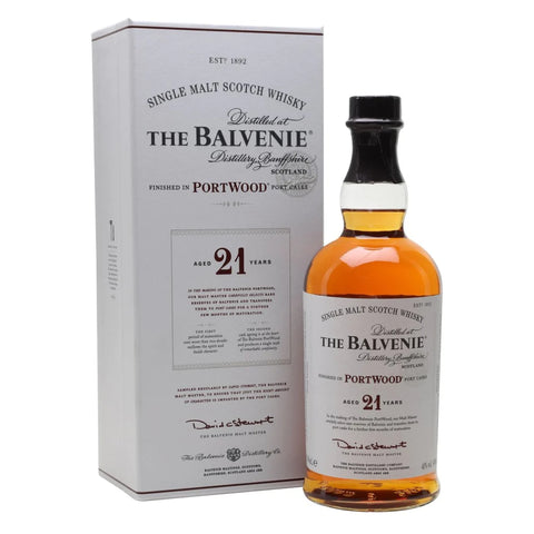 The Balvenie 21 Years Port Wood Finishing Speyside Scottish Single Malt Whisky, ABV: 40%, 700ml
