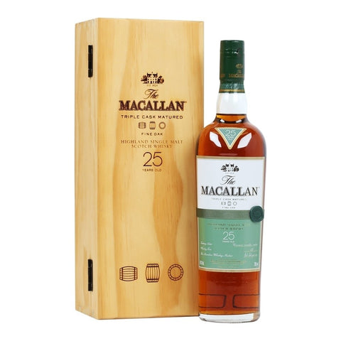 The Macallan 25 Years Fine Oak Cask Highland Single Malt Whisky, ABV: 43%, 700ml