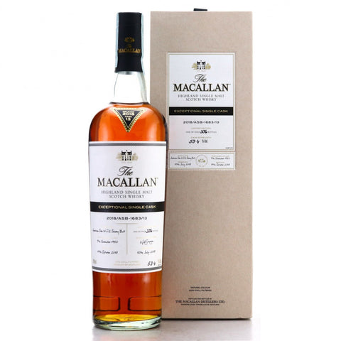The Macallan 67 Years 1950 Exceptional Single Cask 2018/ASB-1683/13 Highland Scottish Single Malt Whisky, ABV: 53.4%, 700ml