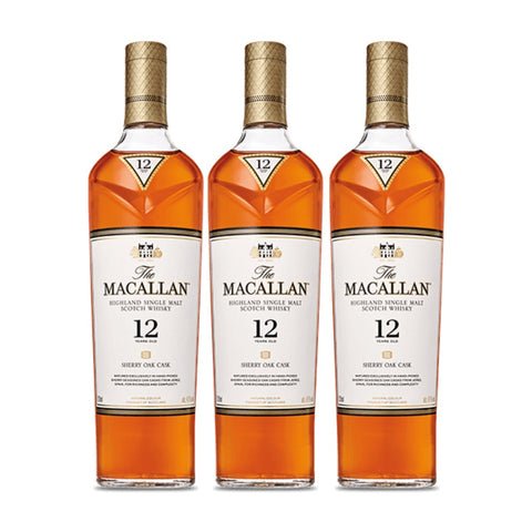 The Macallan 12 Years Sherry Oak Cask Highland Scotch Single Malt Whisky, ABV: 40%, 700ml