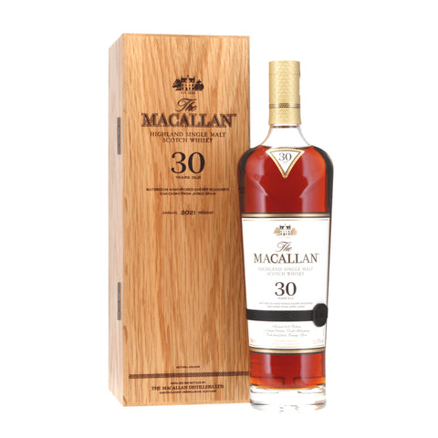 The Macallan 30 Years Sherry Oak Cask 2021 Release Highland Scottish Single Malt  Whisky, ABV: 43%, 700ml