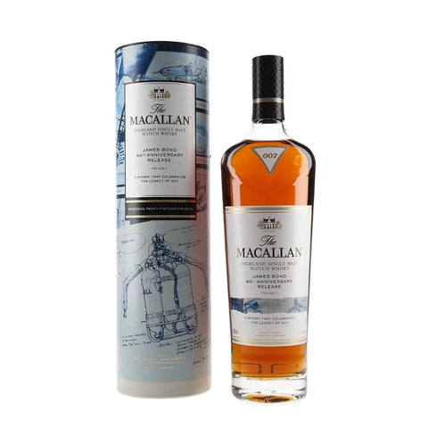 The Macallan - James Bond 60th Anniversary Decade 1 Scottish Single Malt Whisky, 43.7% ABV origin Speyside Scotland