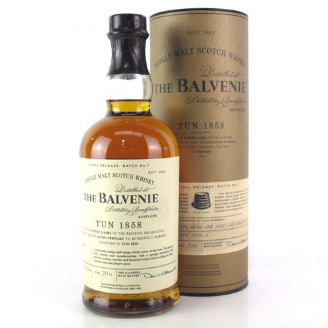 Distillery: The Balvenie
Name: Tun 1858 Batch 7
Volume: 70CL
ABV: 52.1%
Notes: Special Editions : Scotland
Origin: Dufftown, Speyside, Scotland
