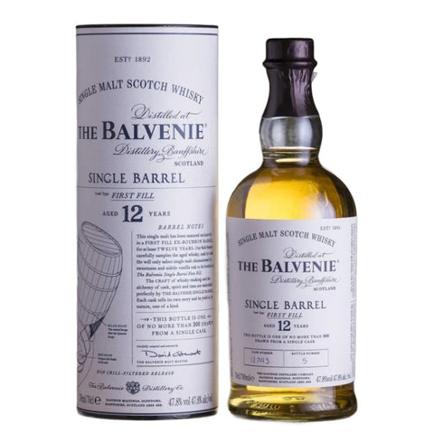 The Balvenie 12 Years Single Barrel First Fill Ex-Bourbon Cask, Cask 21247, Speyside Scotch Single Malt Whisky, ABV: 47.8%, 700ml