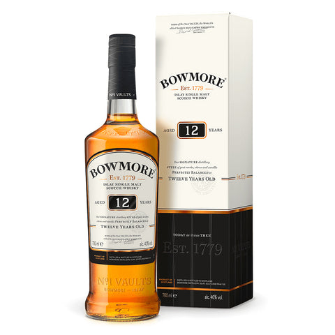 Bowmore 12 Years Islay Scottish Single Malt Whisky, ABV: 40%, 700ml