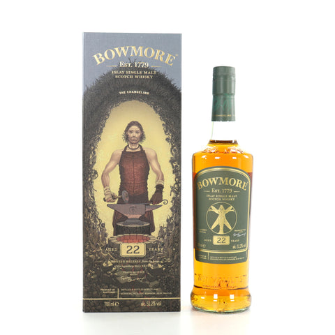 Bowmore 22 years old changeling limited edition Islay Scottish single malt whisky, ABV: 51.2%, 700ml