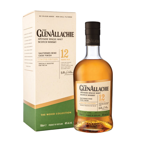 Glenallachie 12 Years Sauternes Wine Cask Finish Limited Edition Speyside Scotch Single Malt Whisky, ABV: 48%, 700ml