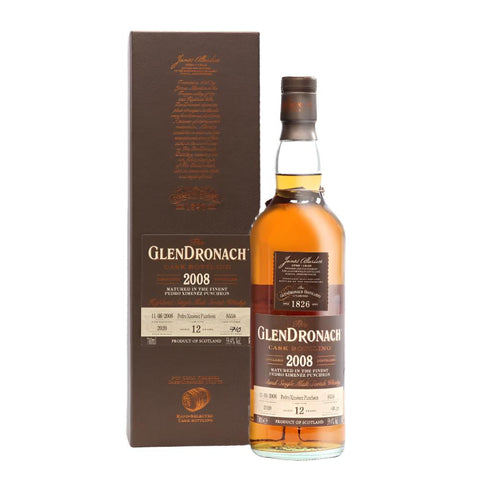 Glendronach 12 Years 2008 Single Cask no. 8558 Highland Scotch Single Malt Whisky, ABV: 59.4%, 700ml