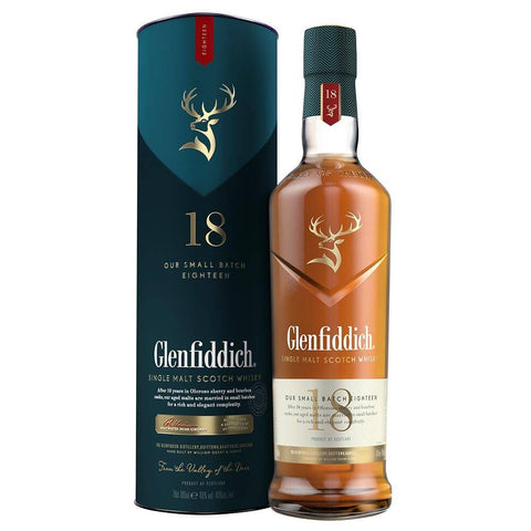 Glenfiddich 18 Years Speyside Scottish Single Malt Whisky, ABV: 40%, 700ml