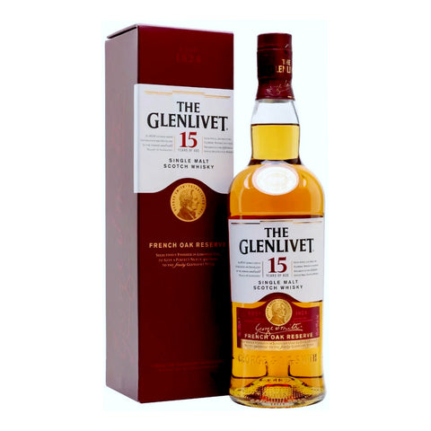 The Glenlivet 15 Years French Oak Reserve Spyeside Scotch Single Malt Whisky, ABV: 40%, 700ml