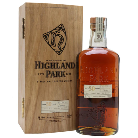 Highland Park 30 Years US Market Orkney Island Scottish Single Malt Whisky, ABV: 48.1%, 750ml