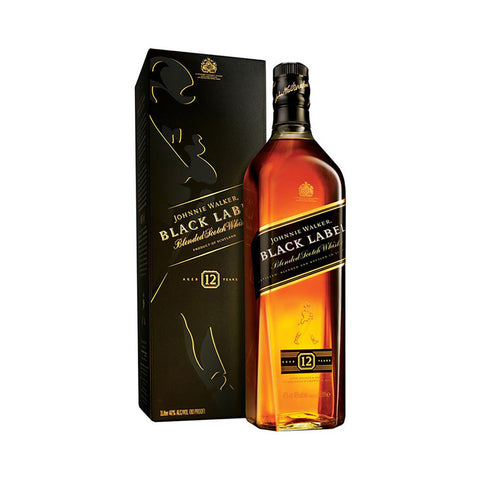 Johnnie Walker 12 Years Black Label Scottish Blended Malt Whisky, ABV: 40%, 1L