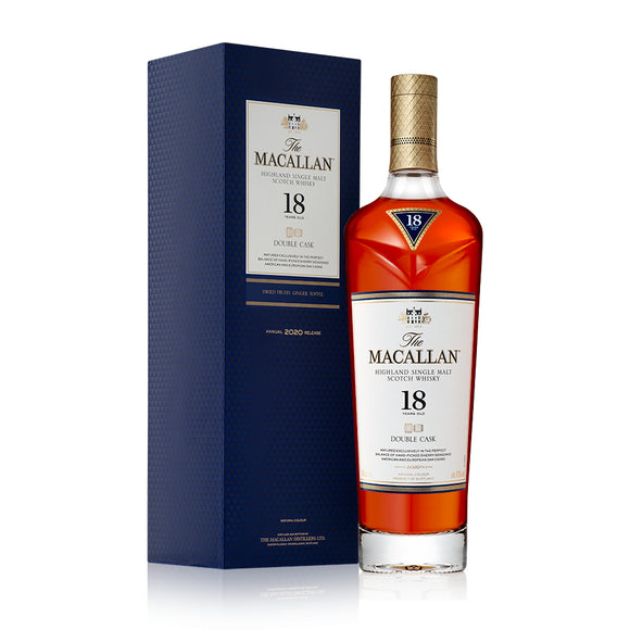 The Macallan 18 Years Double Cask 2020 Release Single Malt Scottish Whisky, UK, 43% ABV, 700ml.
