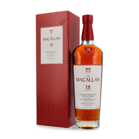 The Macallan 18 Years Sherry Oak Cask 2025 Highland Scotch Single Malt Whisky, ABV: 43%, 700ml
