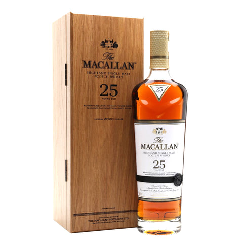 The Macallan 25 years Sherry Oak Cask 2020 Release Highland Scotch Single Malt Whisky, ABV: 43%, 700ml