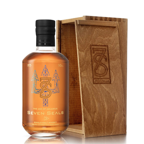 Seven Seals The Age Of Aquarius 3 Years Peated American Oak Finish Swiss Single Malt whisky, ABV: 49.7%, 500ml