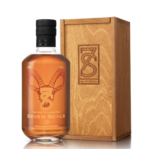 Seven Seals The Age of Capricorn 3 Years Peated Double PX Sherry Wood finish Swiss Single Malt Whisky, ABV: 49.7%, 500ml