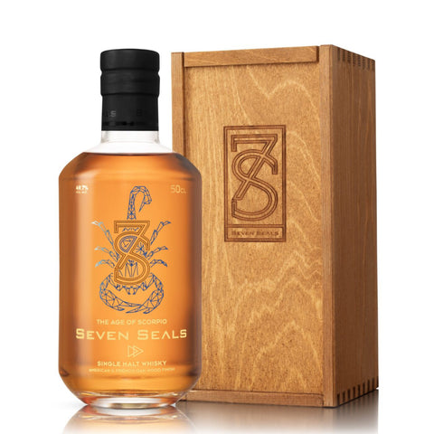 Seven Seals The Age of Scorpio 3 Years American and French Oak Wood Cask Swiss Single Malt Whisky, ABV: 49.7%, 500ml