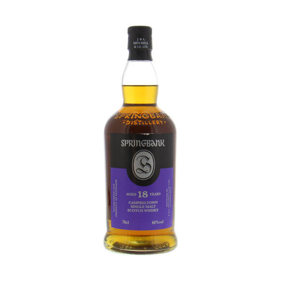 Springbank 18 Years 2022 Release, Campbelltown Scottish Single Malt Whisky, ABV 46%, 700ml
