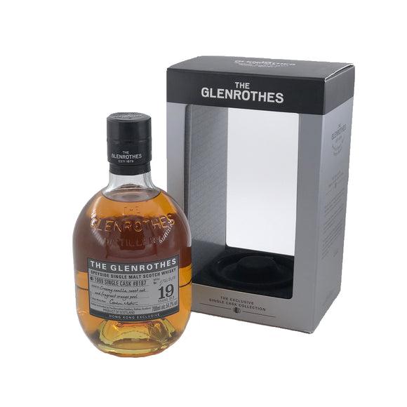 The Glenrothes 19 years 1999 Single Cask 8187 Speyside Scottish Single Malt Whisky, ABV 54.2%, 700ml