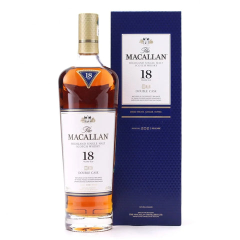 The Macallan 18 Years Double Cask 2021 Release Highland Scottish Single Malt Whisky, ABV: 43%, 700ml