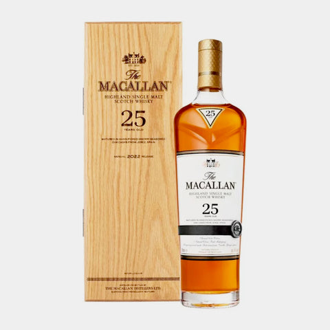 The Macallan 25 Years Sherry Oak Cask 2022 Release Highland Scottish Single Malt Whisky, ABV: 43%, 700ml