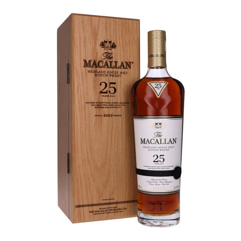 The Macallan 25 Years Sherry Oak Cask 2023 Release Highland Scottish Single Malt Whisky, ABV: 43%, 700ml