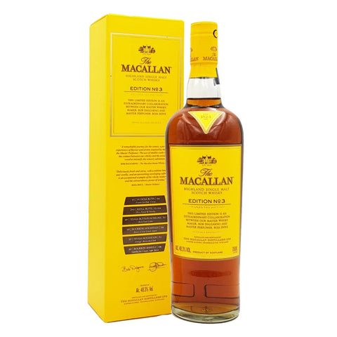 The Macallan Edition No. 3 HK Version Highland Scotch Single Malt Whisky, ABV: 48.3%, 700ml