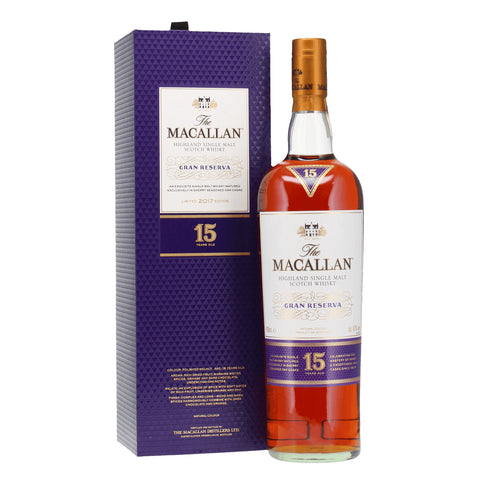 The Macallan 15 Years Gran Reserva Highland Scottish Single Malt Whisky, ABV: 43%, 700ml