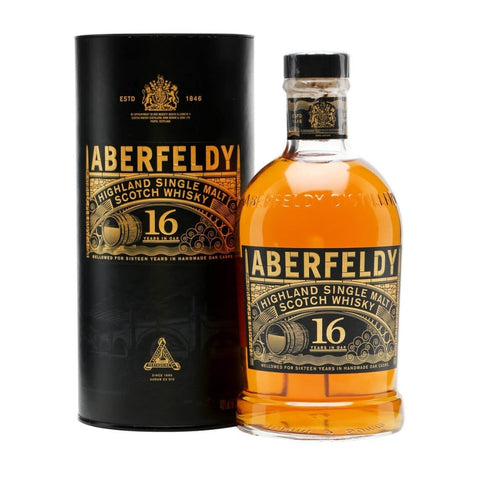 Aberfeldy 16 Years Highland Scottish Single Malt Whisky, ABV: 43%, 700ml