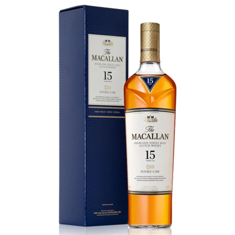 The Macallan 15 Years Double Cask Highland Scottish Single Malt Whisky, ABV: 43%, 700ml