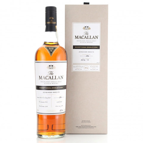 Distillery: The Macallan
Name: 2018/Asb-1683/13 (1950/67 Years Old)
Volume: 70CL
ABV: 53.4%
Edition: Single Cask
Notes: The Macallan Expectional Single Cask
Origin: Craigellachie, Speyside, Scotland