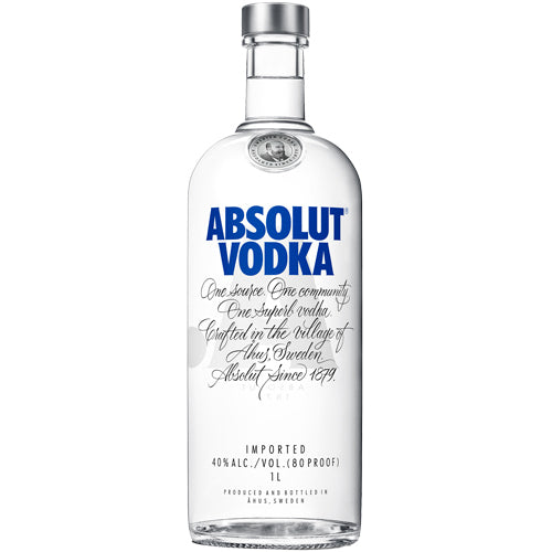 Name: Absolute Vodka - Original
Volume: 1L
ABV: 40%
Notes: Vodka