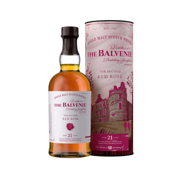 The Balvenie 21 Years The Second Red Rose Single Malt Scottish Whisky, Dufftown, Speyside, Scotland.