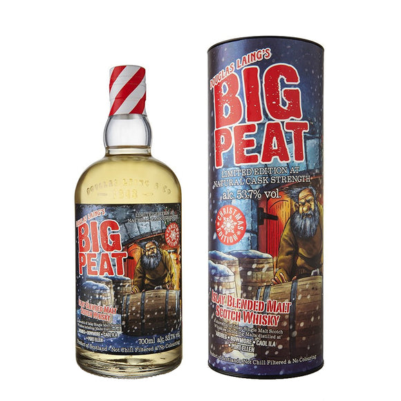 Douglas Laing's Big Peat Islay Blended Malt Scotch Whisky, Xmas Limited Edition 2019, 70CL 53.7%ABV, Blended by Ardbeg, Bowmore, Port Ellen and Caol Ila.