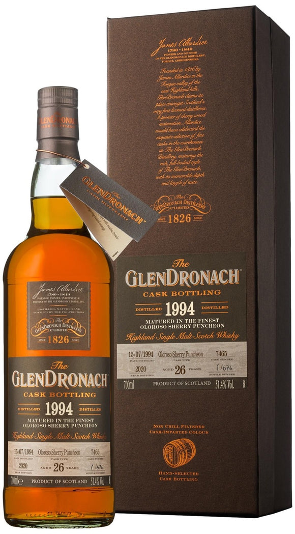 Glendronach 26 Years 1994 Single Cask No. 7465