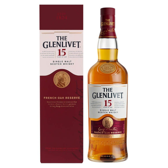 Glenlivet 15 years single malt Scottish Whisky, UK, 40% ABV, 700ml
