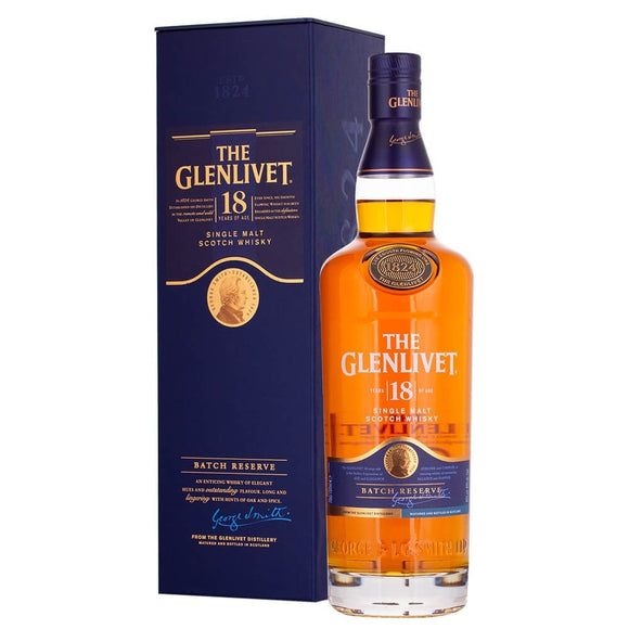 Glenlivet 18 Years Single Malt Scottish Whisky, UK, 43% ABV, 700ml